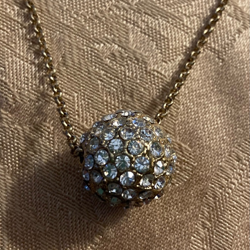 CHICO’S Signed Fireball Pavé Mix Pendant Necklace